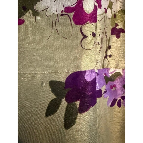 Signature By Robbie Bee Women Purple Green Floral Vibrant V-Neck Dress Size 22W - Picture 9 of 11